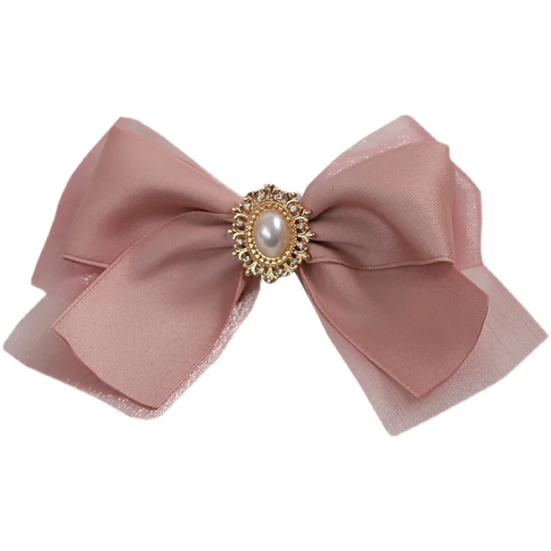 เครื่องประดับผมโลลิต้า กิ๊บติดผมสีชมพูอ่อน กิ๊บติดผมรูปดอกกุหลาบ KC ที่คาดผมโบว์ลูกไม้สีชมพู ที่คาดผมโบว์ลูกไม้ ปลอกแขนลูกไม้สำหรับผู้หญิง