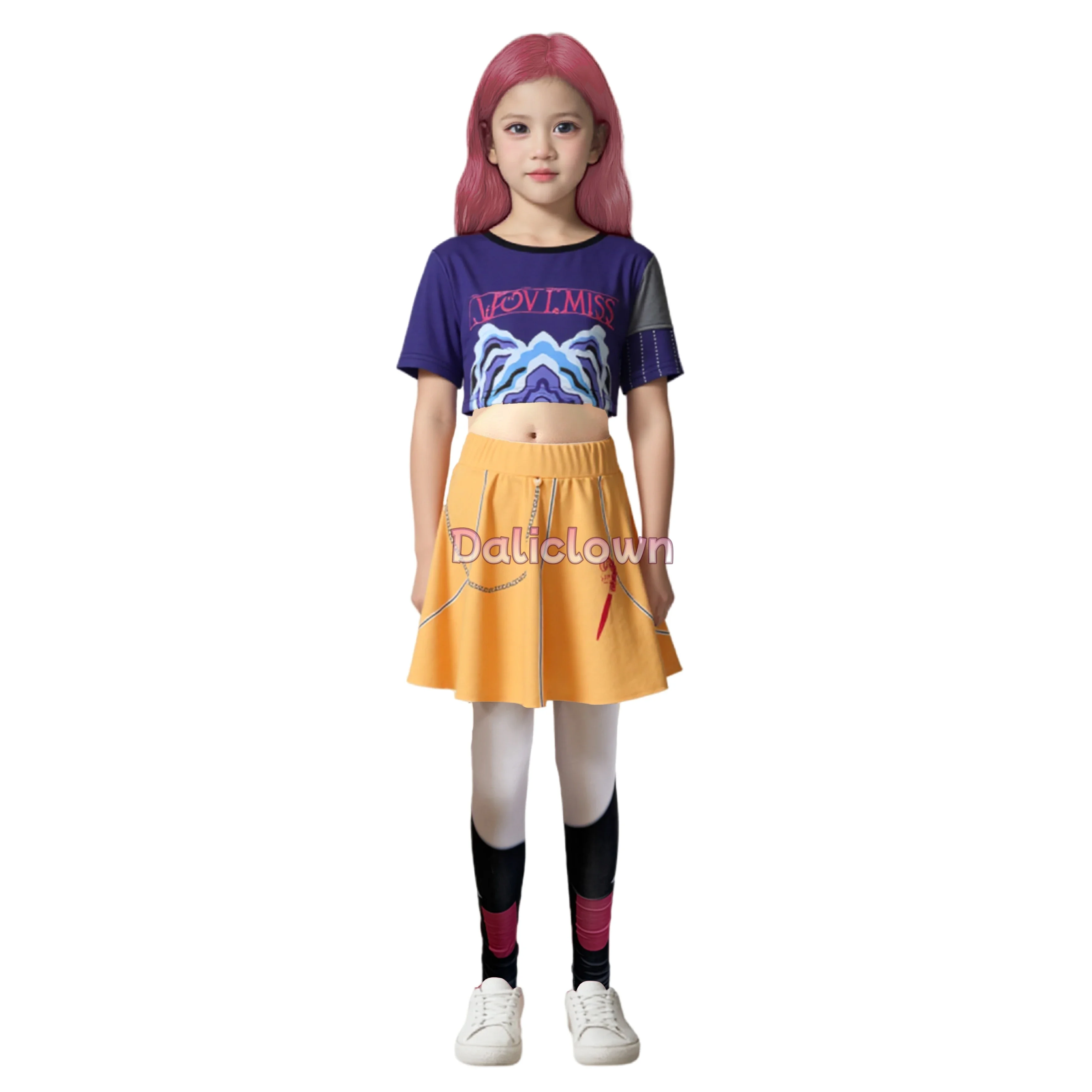 

halloweenHuntrix KPop Demon Hunters Mira Zoey Rumi Cosplay Costume Kids Baby Girls Birthday Party Dress