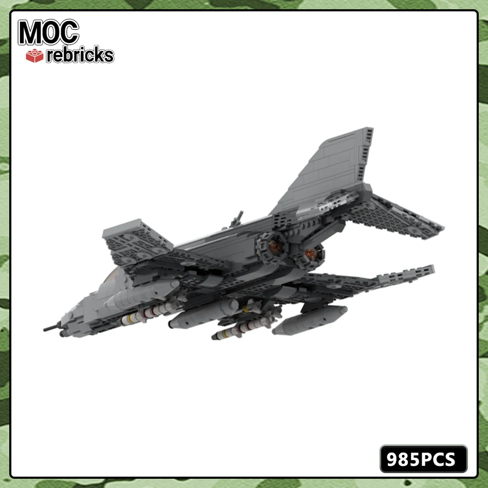 MOC Military Series Building Block Model F-4G Wild Weasel Flying Weapon Parts Set Originality DIY Kids Gift Toy Hobbies