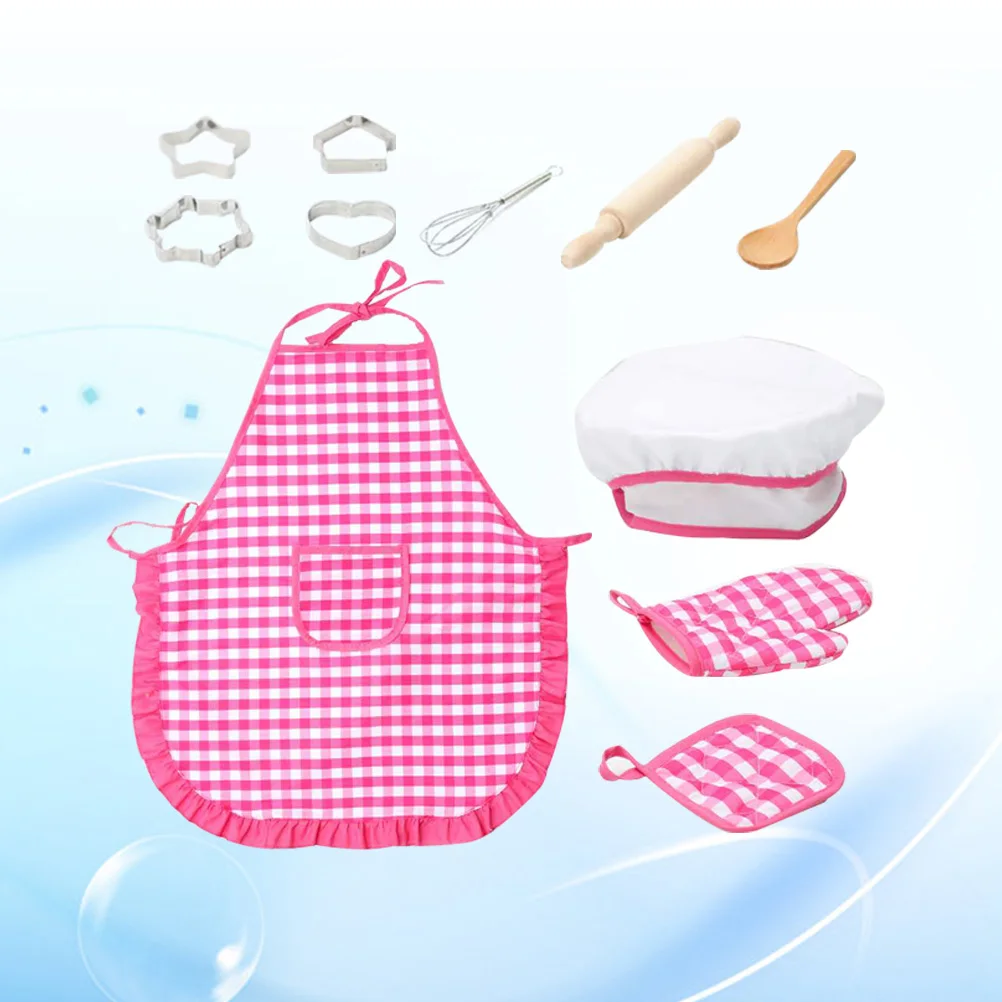 

Children's Kitchen Set Kitchenware Costume Role Play Baking Kits Utensils Bamboo