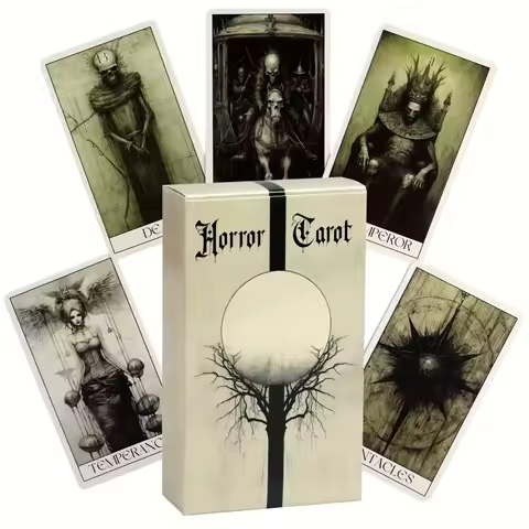 Mystery Horror Tarot Deck - 78 Card Set for Divination, Power Exploration and Psychic Insight | The Perfect Board Game Accessor