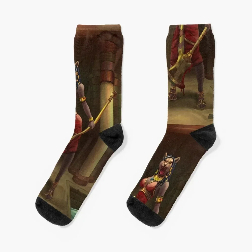 Ancient Egyptian Goddess Sekhmet Socks essential christmas gift anti slip football luxury Women Socks Men's