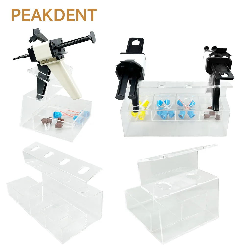 

Dental Impression Mixing and Dispensing Gun Stand 2/4 Hole Dispenser Holder Dental Mixing Tips Acrylic Stand Dental Tools