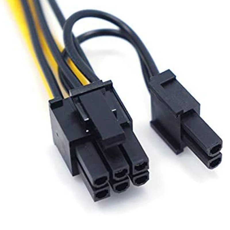 Cable de alimentación adaptador Pcie de 6 pines a doble 8 (6 + 2) pines, Cable de extensión divisor Y GPU VGA para tarjeta de vídeo gráfica