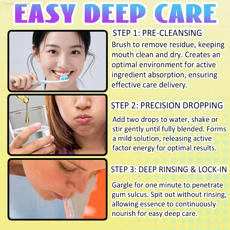 Mild Gum Care Drops for Home Daily Use, Oral Maintenance Liquid Essence, Keep Gums Comfortable, Clean Oral Residues & Maintain Fresh Oral State