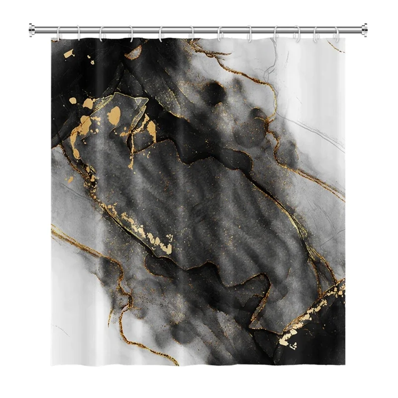 Ink texture Shower Curtain Waterproof modern marble art colorful shower curtain Home Bathroom Decoration Curtain with hooks