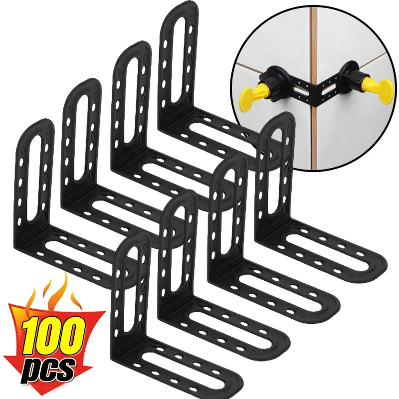 

Tile Leveling System Clips Floor Wall Tile Leveler Spacers Locater Adjuster Male Angle Tile Leveling Position Construction Tools