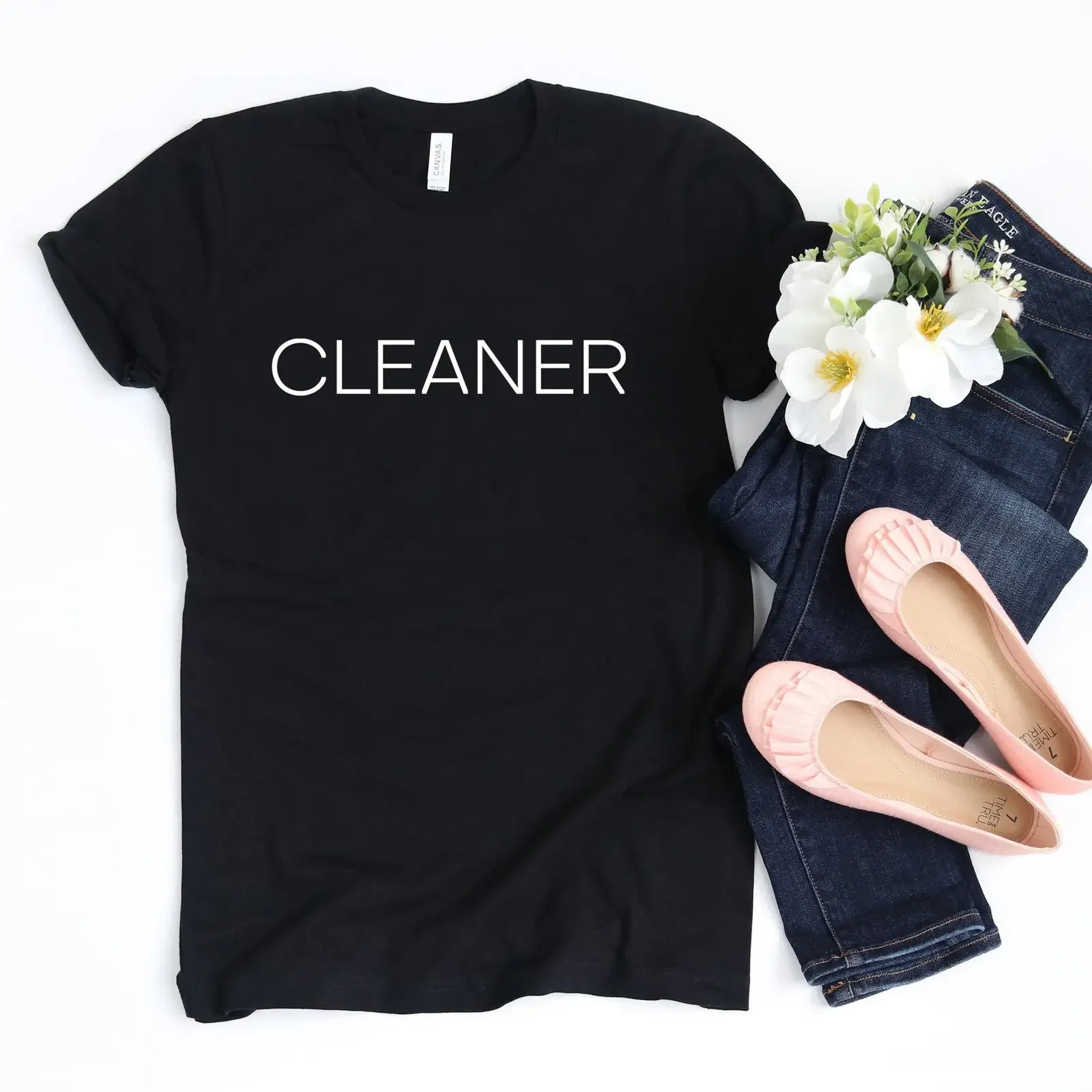 Broad City Cleaner T Shirt Abbi Halloween Costume Funny TV Show Casual vintage Washed Top For Everyday Wear Unisex Comfortable