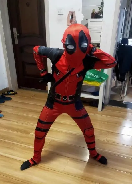 Disfraz de Deadpool de Alta Calidad, Disfraz de Halloween, Traje de Deadpool, Mono de Deadpool, Disfraz para Carnaval, Festival, Regalo, Set con Espada photo review