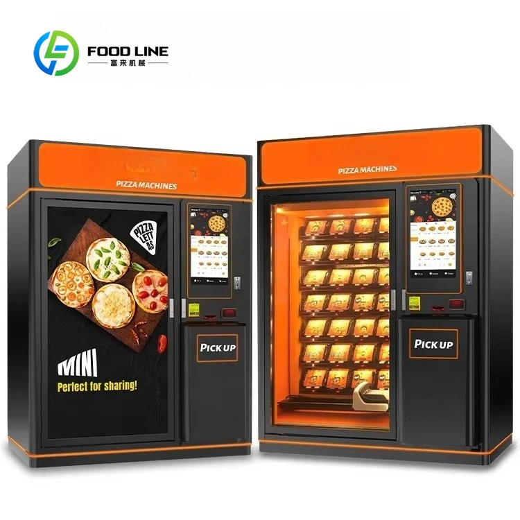 Mesin Penjual Otomatis Pizza Roti Makanan Panas Layar Sentuh Pintar Layanan Mandiri 24 Jam Profesional yang Dapat Disesuaikan