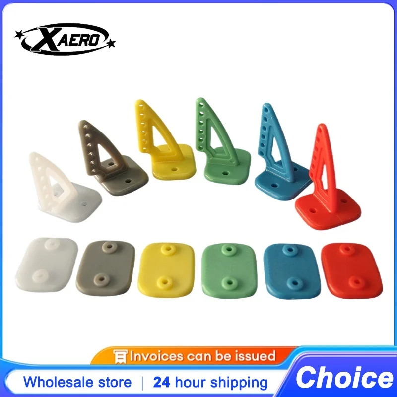 

XAERO 10Pcs Nylon Zip Horns for RC Airplanes L20xH27mm 6Hole 4Hole No Screws Plane Parts Electric Model Accessories 6 Colors