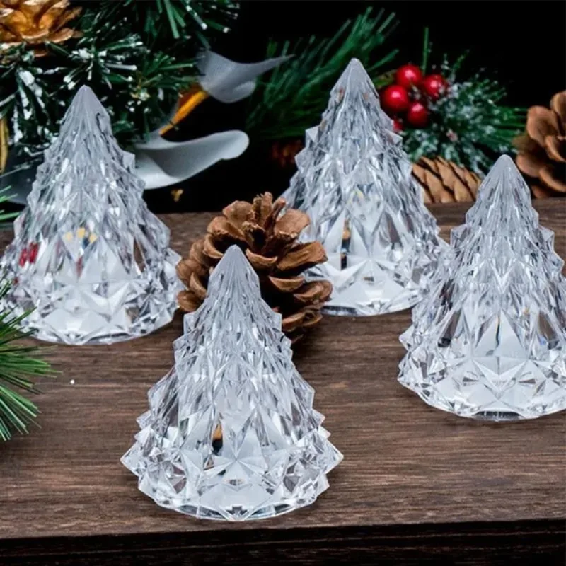 1Pc LED Decorative Atmosphere Lamp Electronic Light Christmas LED Eve Crystal Light Wedding Party Decor