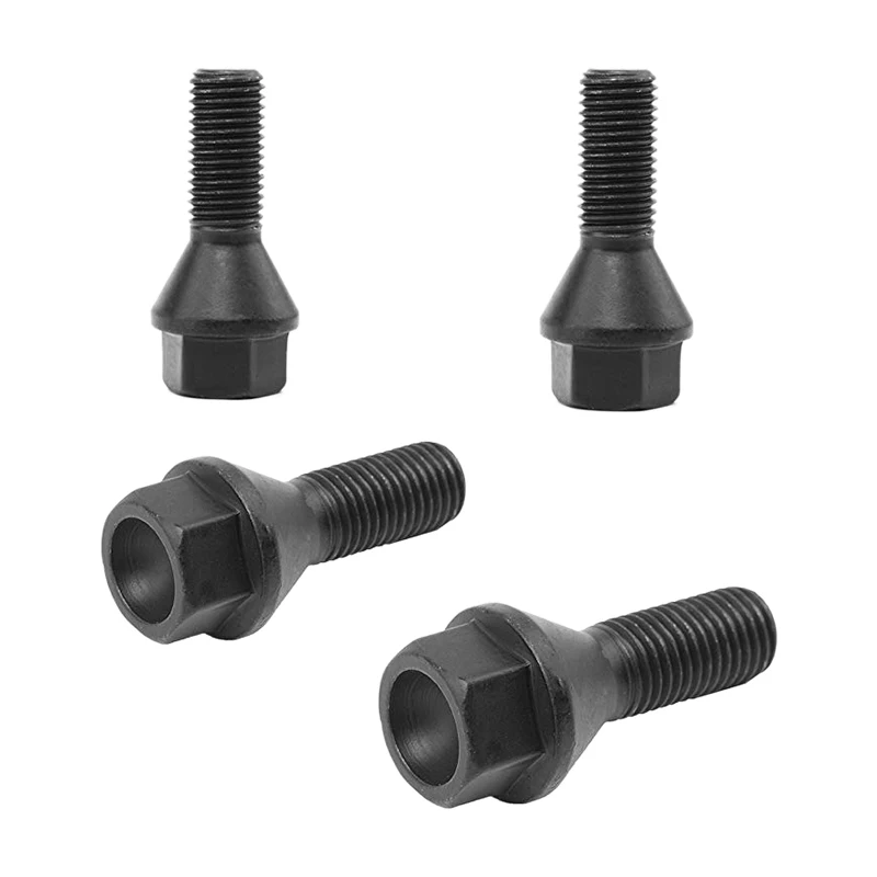 Tuerca de perno de rueda negra, 4 piezas, para BMW E30, E36, E46, E60, E90, 36136781150