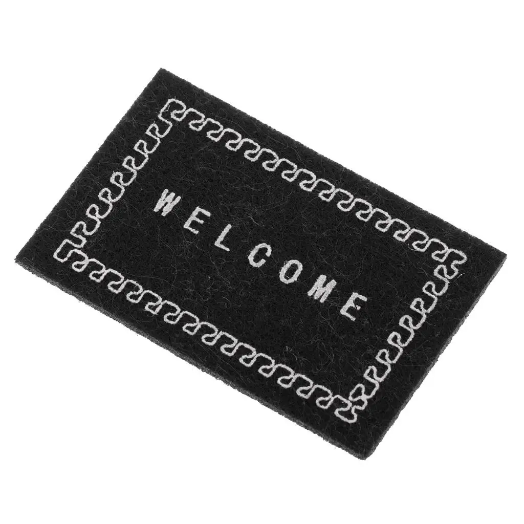 1:12 Scale Welcome Floor Covering Rugs Door Mat for Dolls House Miniature Room Decoration