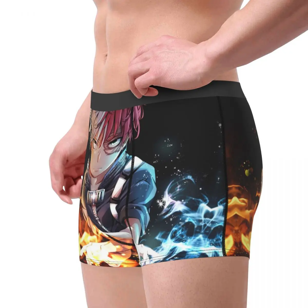 Boxer Shorts Panties Briefs Men's Todoroki BNHA Underwear Boku No My Hero Academia Anime Manga Breathable Underpants for Homme