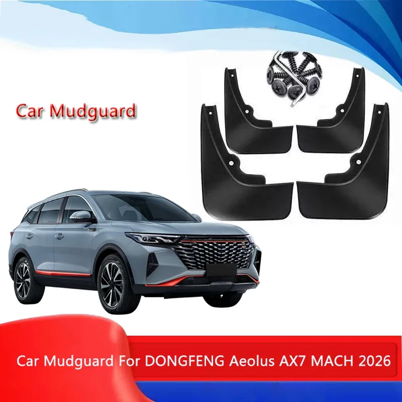 ABS Car Fender Mud Flaps Splash Guard Anti-dirt For DONGFENG AEOLUS AX7 MACH 2026-Present Wear-resistant Body Protect Accessory