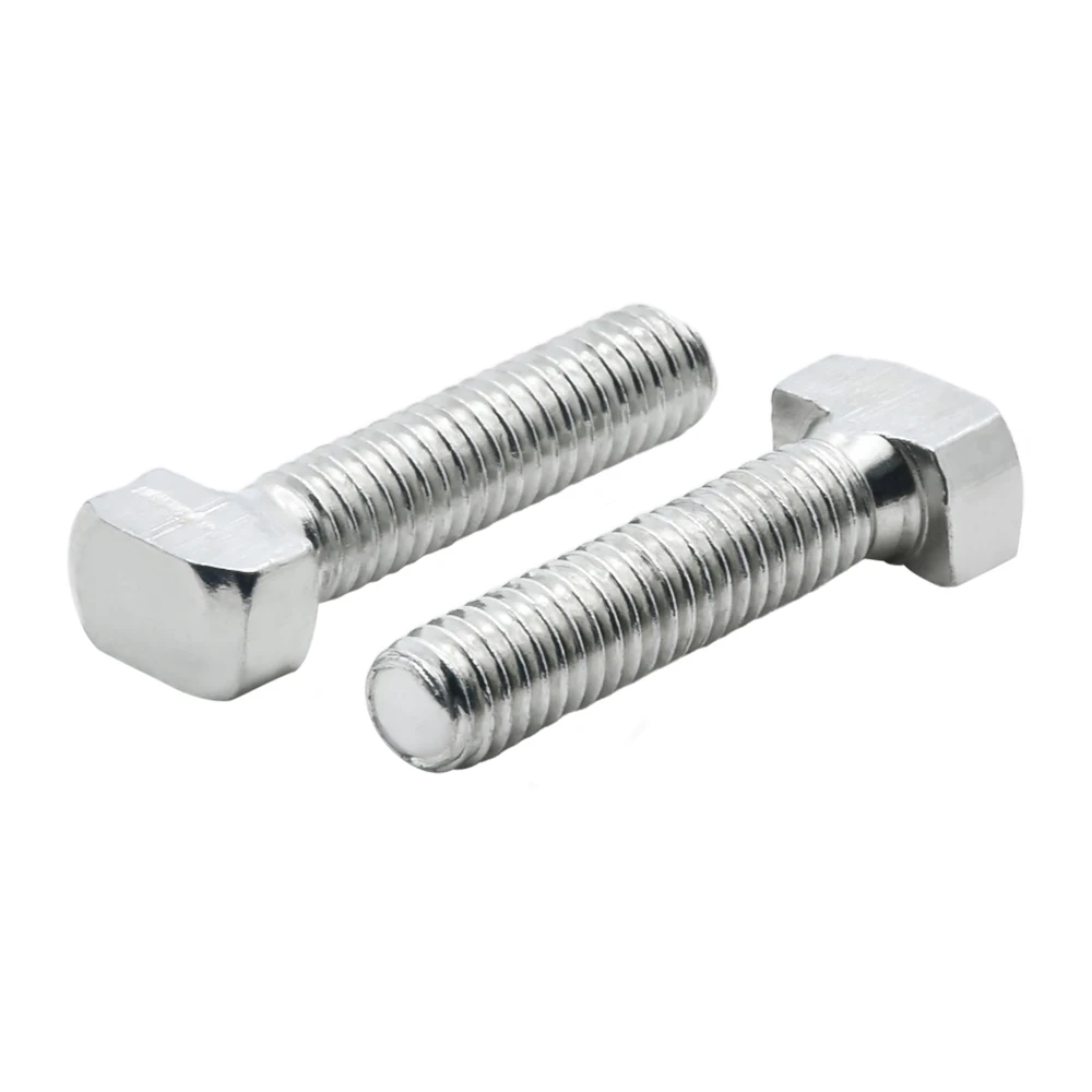 10 Pcs M6 Drop-in T-Slot Stud T-Head Bolt GB 30 Series Aluminum Profile Galvanized Steel Fastener