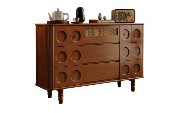 

Французский ретро сервант из цельного дерева в китайском стиле, органайзер для хранения в гостиной, шкаф для дома, настенный входной шкаф, мебель