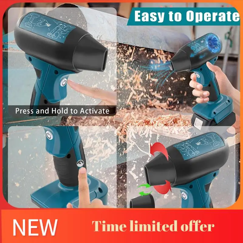 

ABHU Mini Jet Blower Portable Violent Turbo Fan For 18V Battery Cordless High Speed Handheld Fan For Keyboard Cleaning