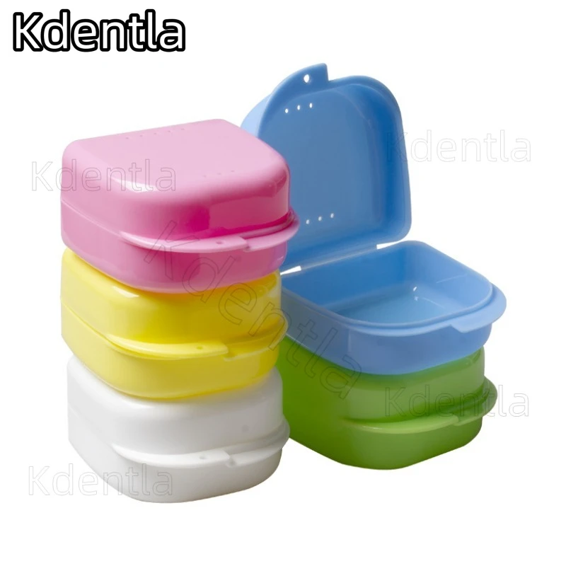 30pcs Plastic Tray Box Dental Orthodontic Retainer Box Case Plastic Teeth Container Denture Box False Teeth Protective Case