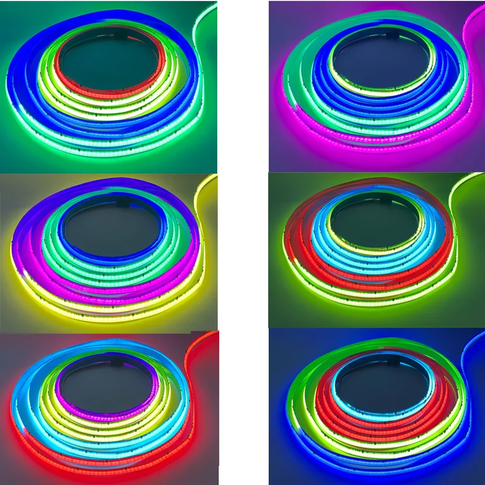 5 متر 10 متر DC24V RGBIC COB LED قطاع ضوء 720 المصابيح/م WS2811 IC RGB LED عنونة لون الحلم التحكم عن بعد صوت ل أليكسا جوجل