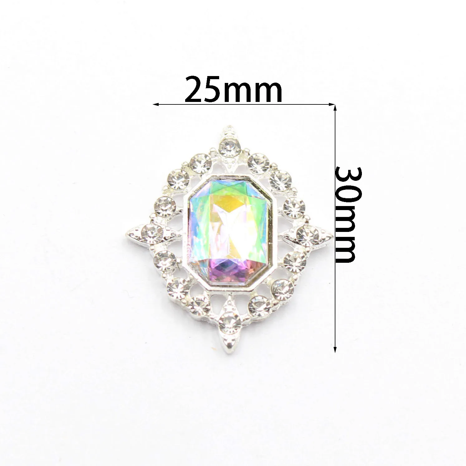 10PCSNew Alloy Silver Base Rhinestone DIY Jewelry Apparel Accessories Fashionable Decorative Elements for Clothing