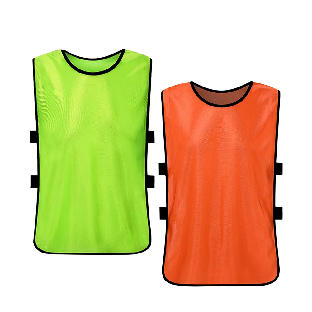 

2pcs Football Training Vest Quickly-Dry Waistcoat Lightweight Breathable Sports Jersey For Soccer Basketball Volleyball Team