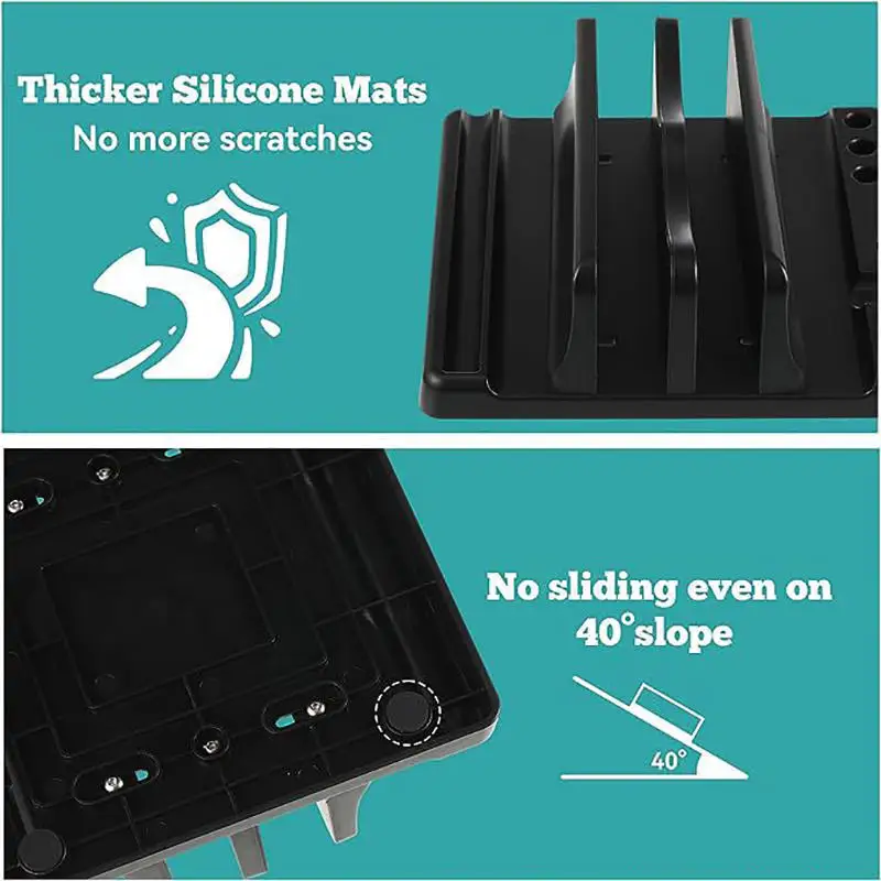 Laptop Adjustable Stand Multi-purpose Vertical Save Desktop Space Easily Place Computer Accessories Desk Storage Phablet Phone