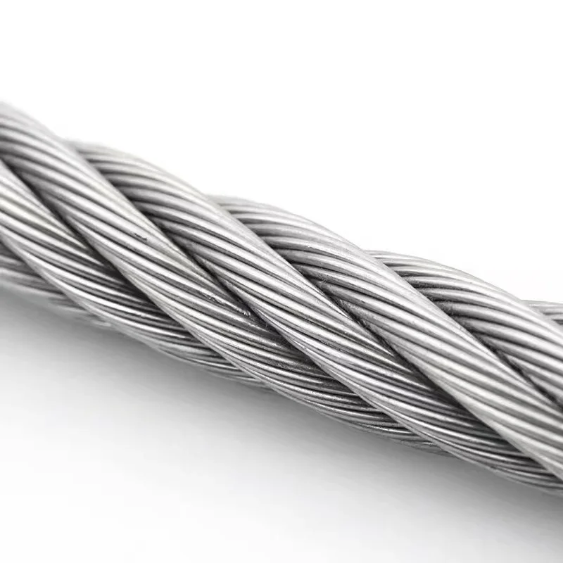 316 Stainless Steel Waterproof Soft Steel Wire Rope Diameter 0.8~4mm Multipurpose Non Rusting Sturdy Metal Cable Line