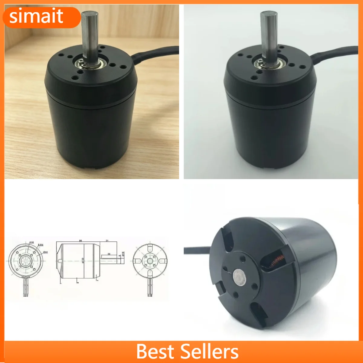 6384 High Torque High Power Outrunner Brushless DC Motor 120KV 24-36V for Drone UAV Electric Skateboard Robot