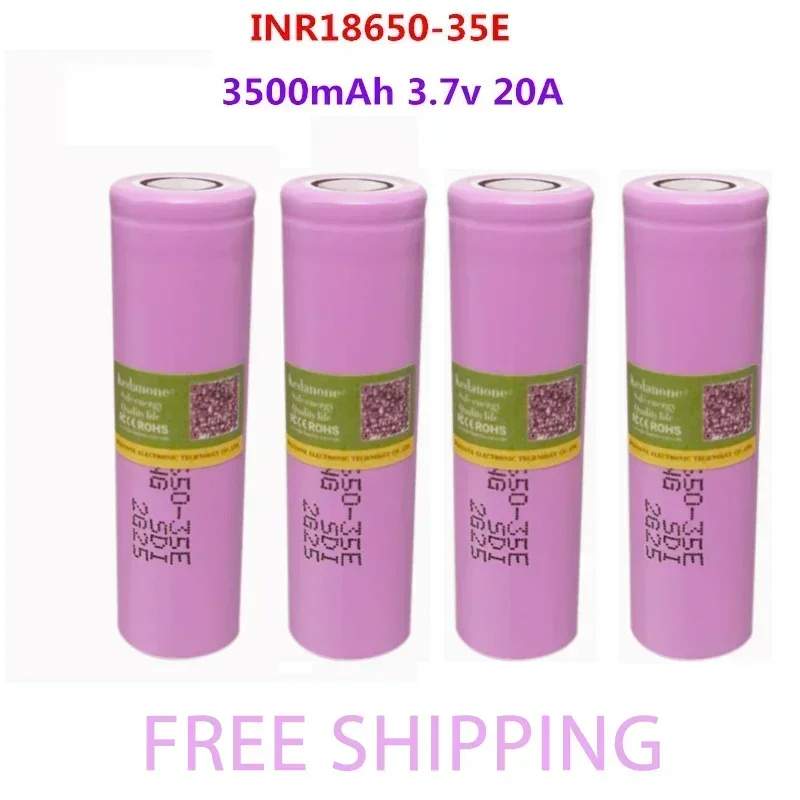 

2024New Original Made In Korea18650 3500mAh 20A Discharge INR18650-35E 3.7v 18650 Battery 3.7V Rechargable Battery+free Shipping