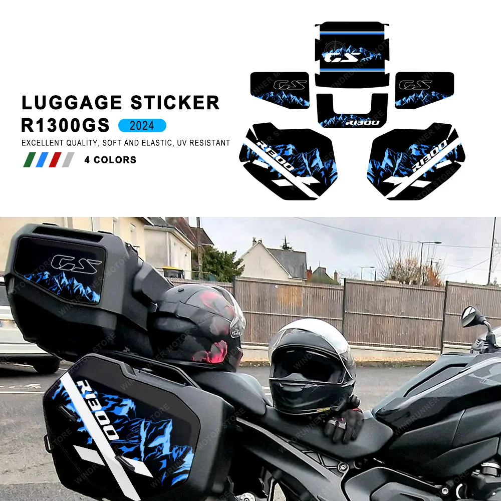 Motorcycle Suitcase Stickers Protective Decal For BMW R1300GS R 1300 GS 2023-2024 R 1300GS Trophy Option 719 Triple Black