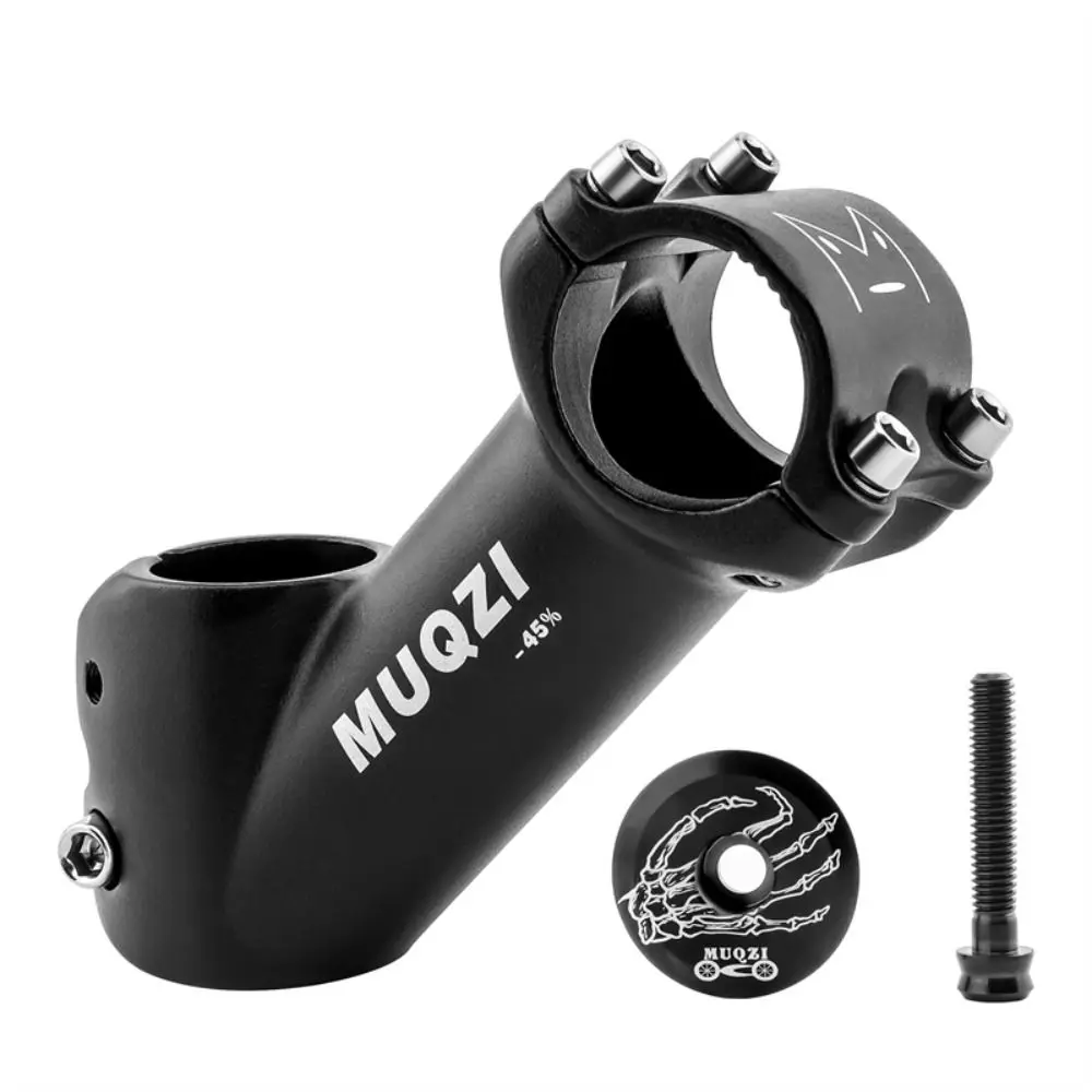 Aluminum Alloy 45 Degree Bike Stem 31.8mm Fork 65mm MTB Riser Stem Ultra-Light Stable Bicycle Handlebar Stem