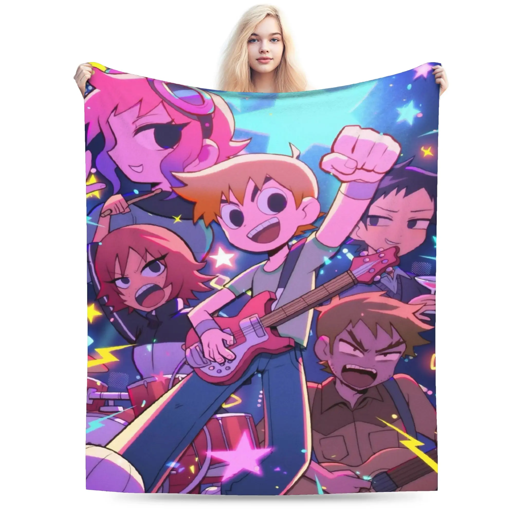 Comfortable Scott Pilgrim vs. the World Blanket Accessories Sofa Decorative  Throws And Blankets Super Soft Flannel for Outdoor