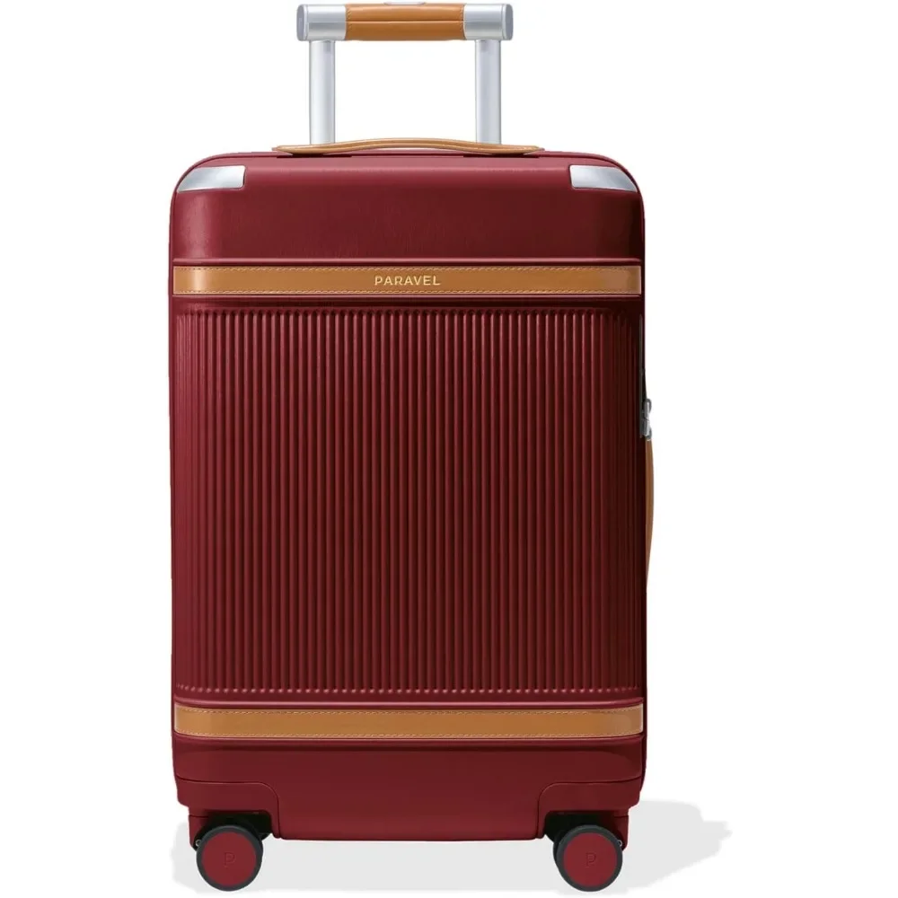 Carbon-Neutral Travel Suitcase from Recycled Materials | Durable Luggage with Wheels | Boxcar Red
