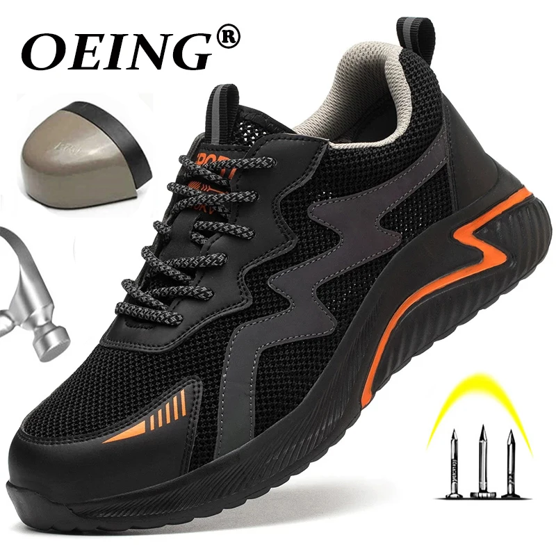 

10KV Insulation And Oil Resistance Industrial Shoes Steel Toe Safety Shoes Men Anti-smash Anti-puncture Work Sneakers Men Shoes