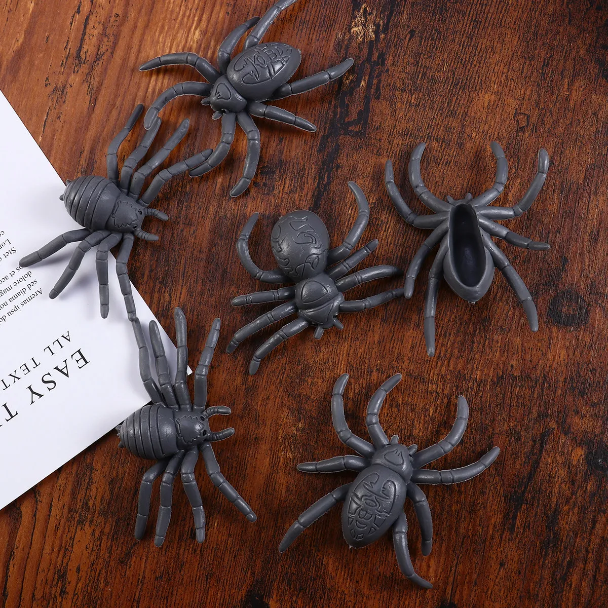 

6 Pcs Novelty Gifts Halloween Spider Decoration Insect Toys Fake Spiders Decorations