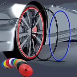 Bright Matte Car Rim Protection Strip, Tampas De Pneu, Adesivo De Roda, Protetor De Bordas, Styling, 4m, 8m