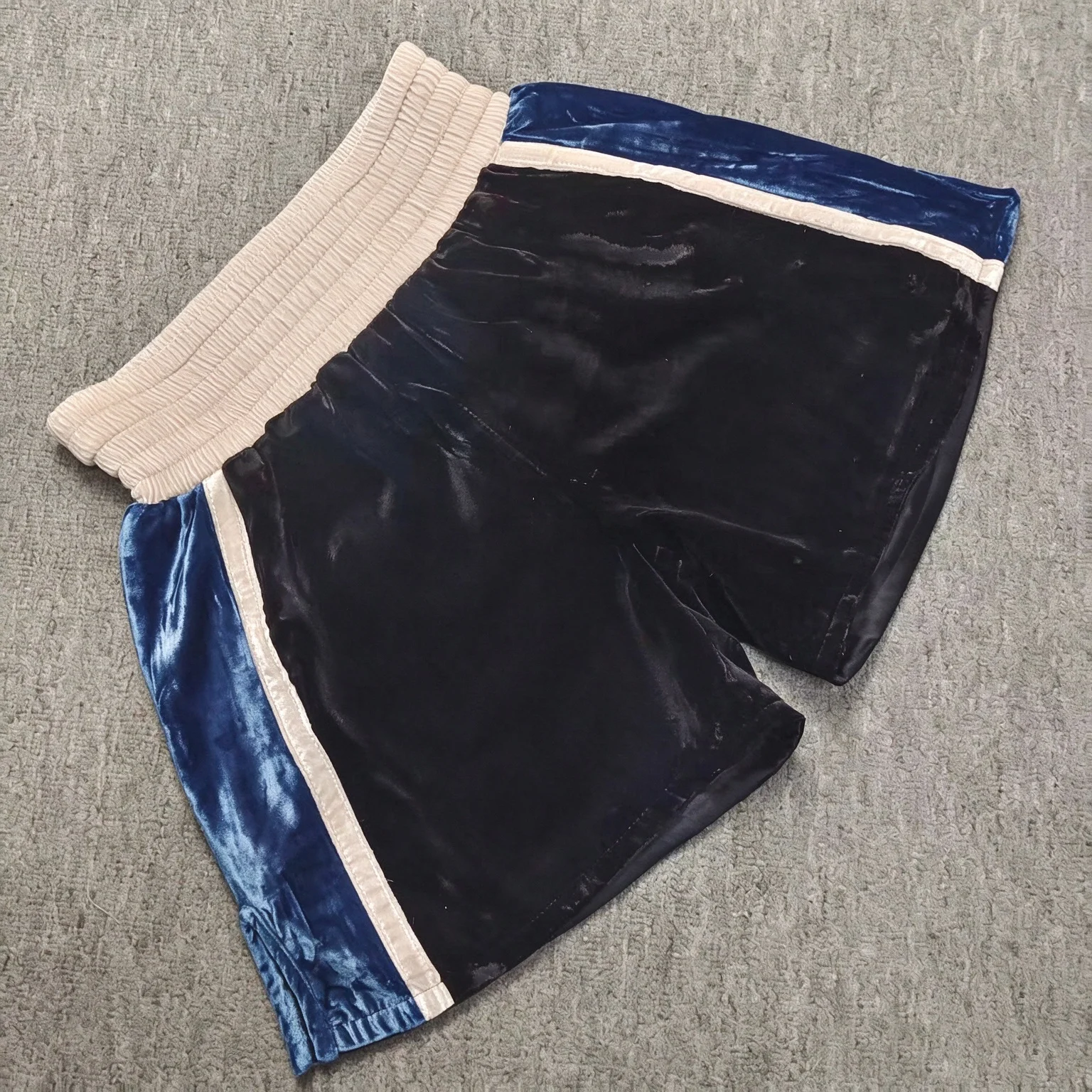Velvet Boxing Shorts Premium MMA Fight Shorts Loose Muay Thai Kickboxing Shorts for Martial Arts Training Sparring Competition