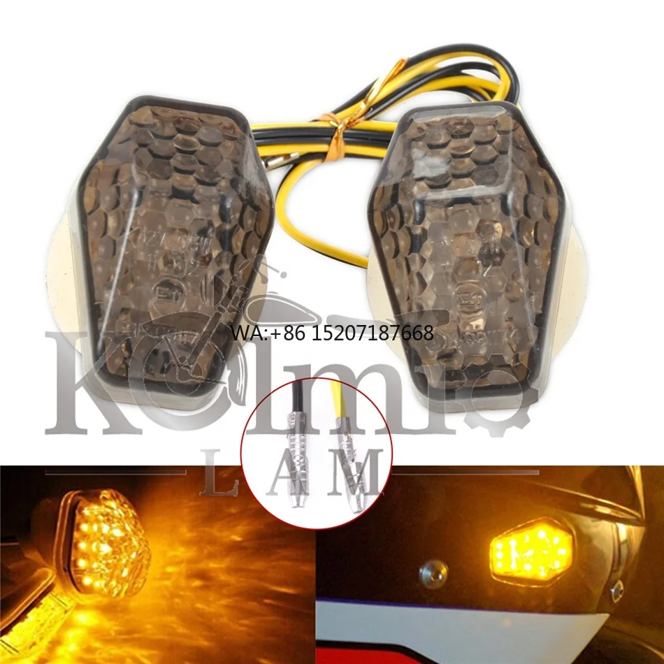 

KOLMIOLAM Fit for Suzuki GSXR 600 GSXR750 GSXR1000 Motorcycle Mini LED Turn Signal Light Flashing signal Lamp Indicators Blinker