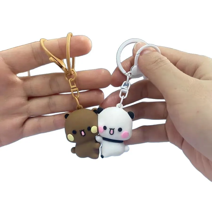 New Couple Magnetic Keychain Pendant Schoolbag Pendant Set of Cute
