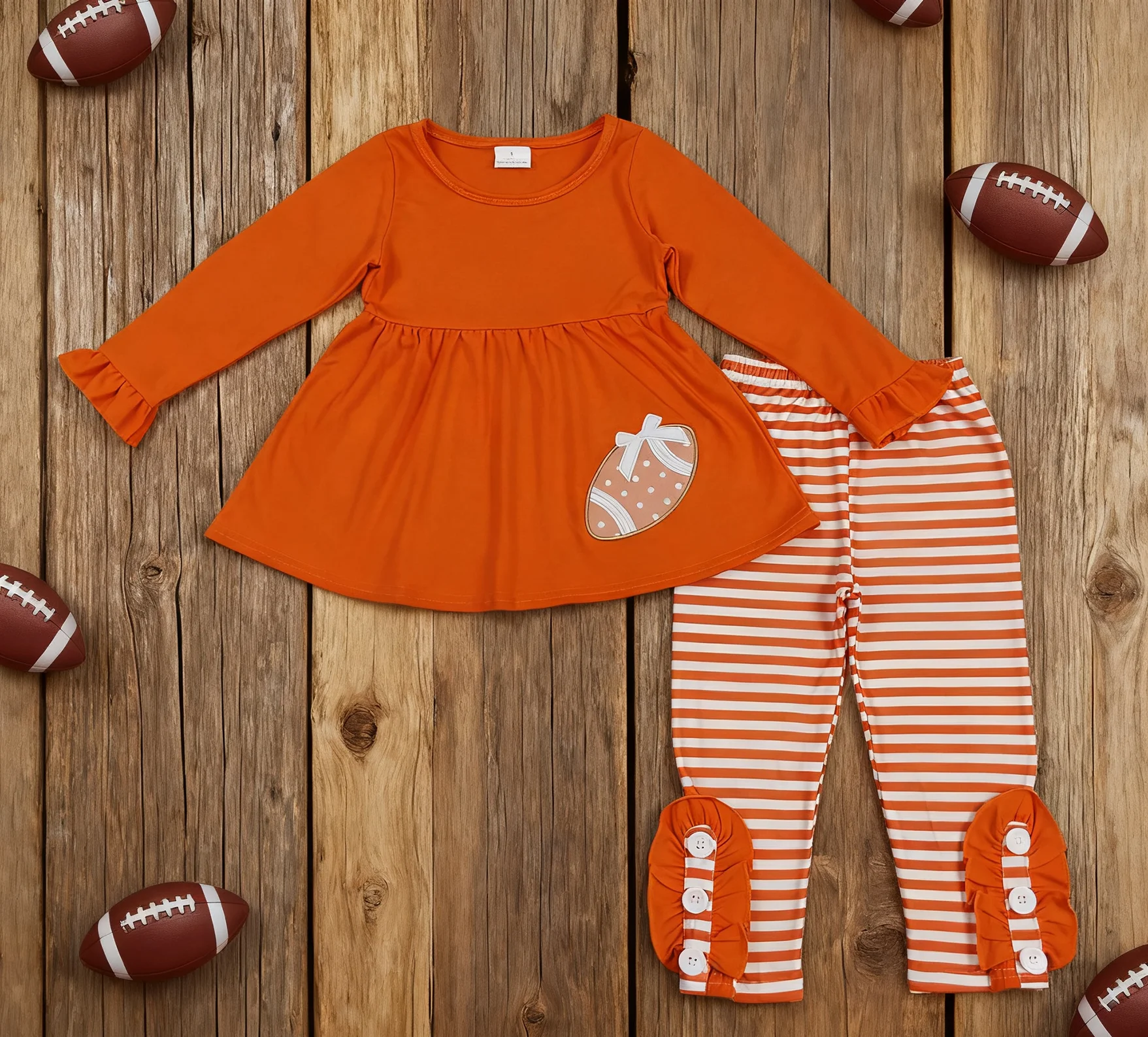 

Z917-05 GLP1588 Baby Girls Clothes Long Sleeve Top With Pants Set Kids Boutique Outfits