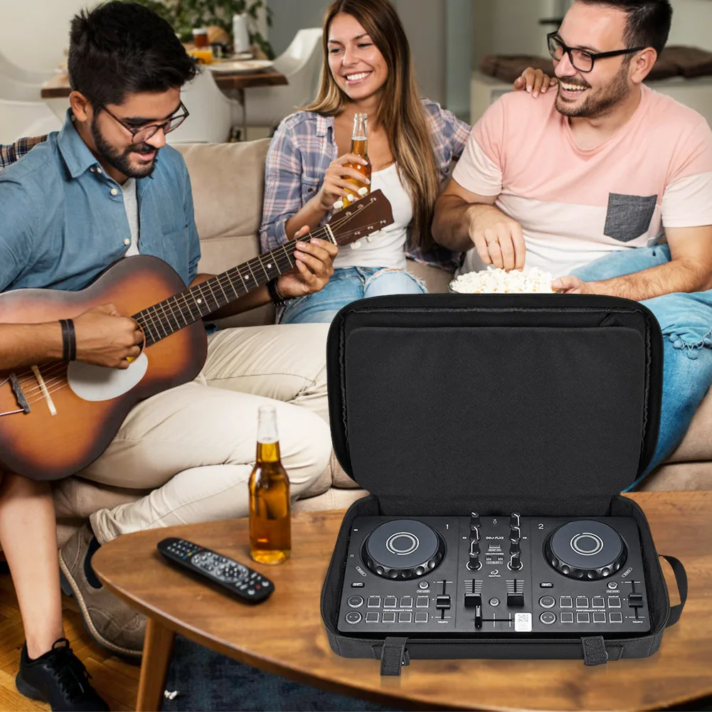 DJ Controller Case Protective Portable Storage Bag with Adjustable Shoulder Strap DJ Travel Carrying Bag for AlphaTheta DDJ-FLX2