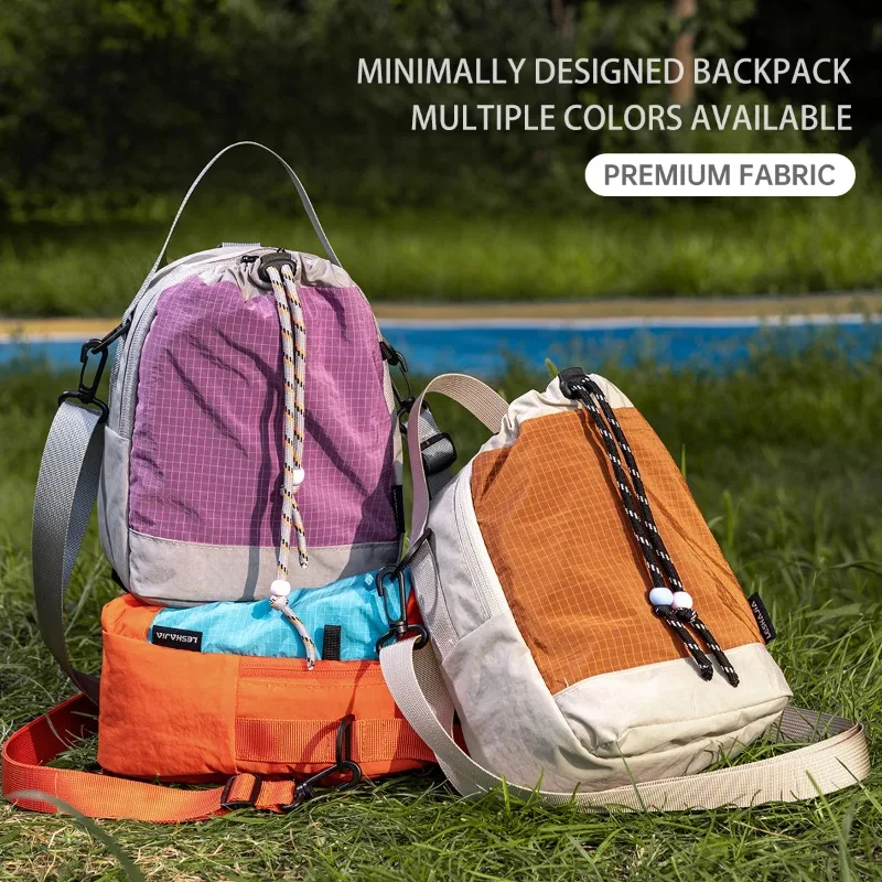 

Outdoor color blocked crossbody bag, multifunctional small backpack, water bottle bag, hiking and mountaineering shoulder bag