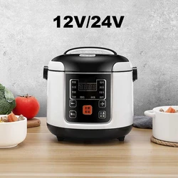 12V 24V Mini Rice Cooker Car Truck Soup Porridge Cooking Machine Food Steamer Heating Lunch Box Meal Heater Warmer 1L / 2L