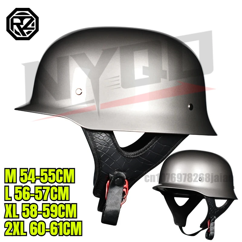 

Motorcycle Helmet Classic German Vintage Moto Helmet Retro Casco Moto Helmet Half Face Men Women Casco Moto DOT Approved