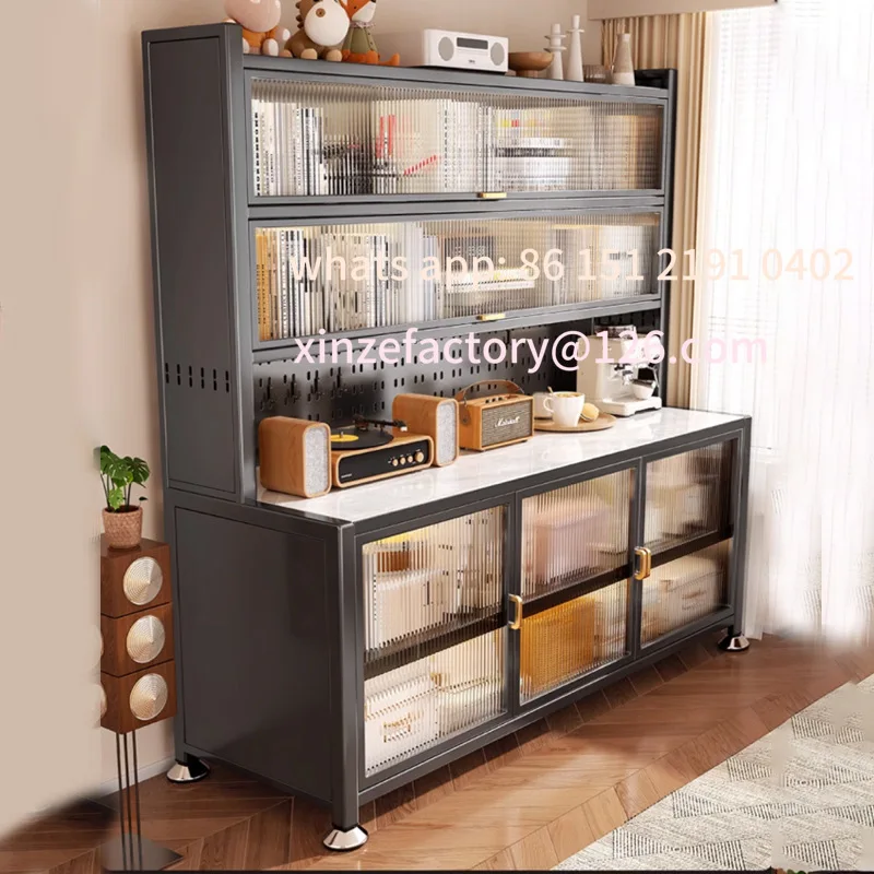 

Customizable Kitchen Locker Floor-to-ceiling multi-layer dining side wall integrated pot shelf household multi-functional cupboa