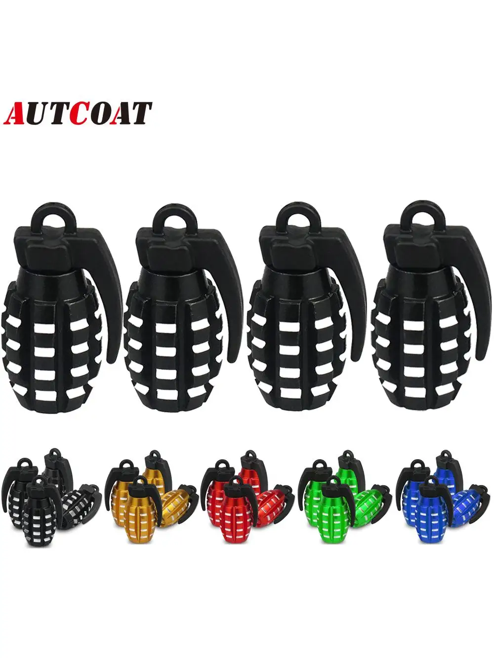 AliExpress AUTCOAT 4Pcs/Set Aluminum Universal Car Truck Motorcycle Wheel Tyre Valve Caps Bicycle Tire Air Valve Cover