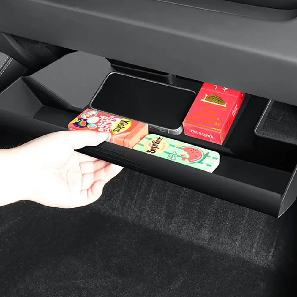 

For 2024 Tesla New Model 3+ Highland TPE Glove Box Storage Box Glovebox Drawer Storage Box Organizer Partition Car Accessories