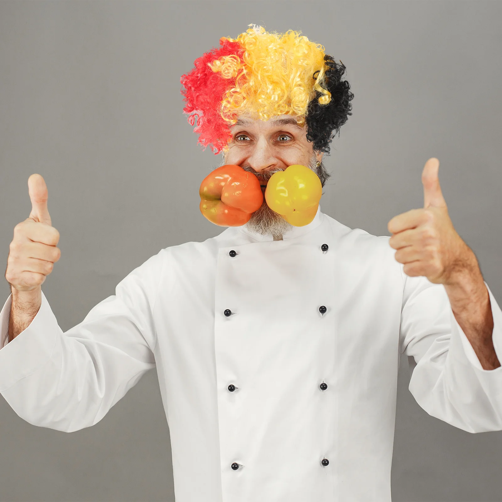 

1pc Decorative Clown Made Of Pet Material Durable For Carnival Party Halloween Circus Performance Funny Fake Hair Accessory